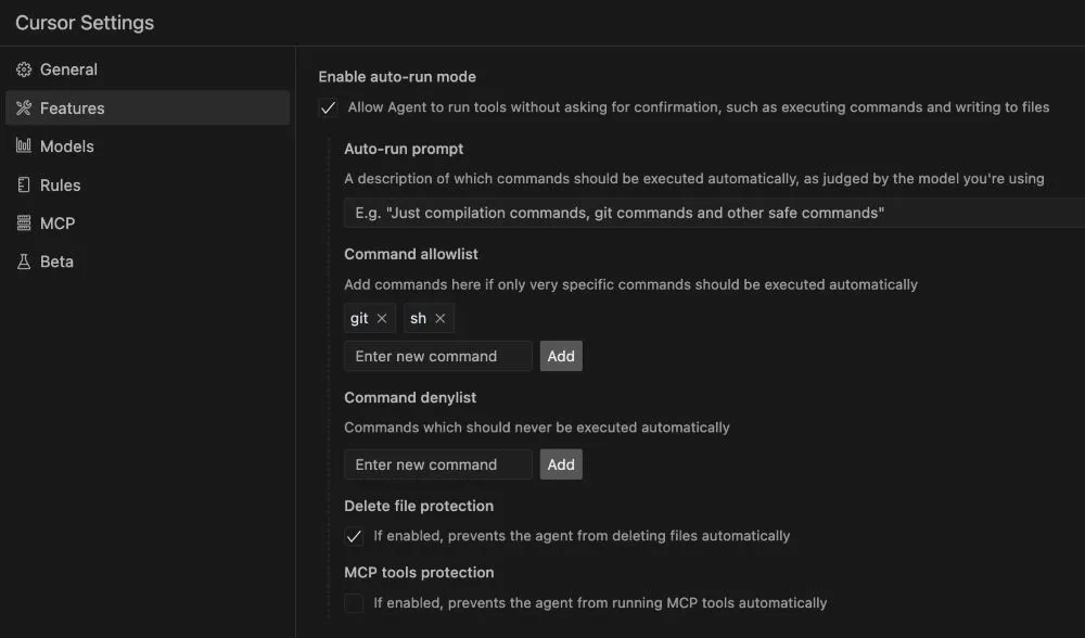 Auto-run λͺ¨λ μ€μ 