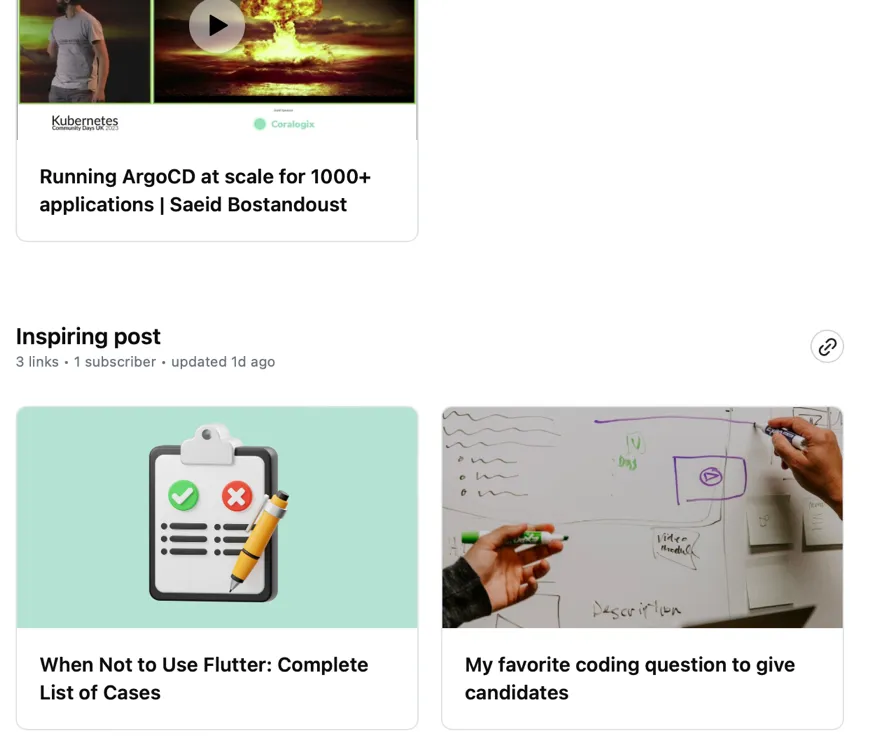 Peerlist&#x27;s collection feature